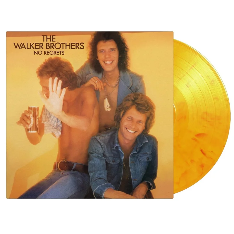 The Walker Brothers No Regrets - 50th Anniversary Edition - Yellow, Red & Orange Marbled Vinyl UK Vinyl LP