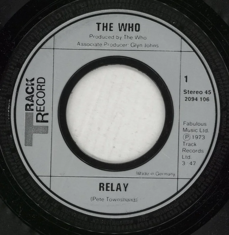 The Who Relay - Wide UK 7" vinyl