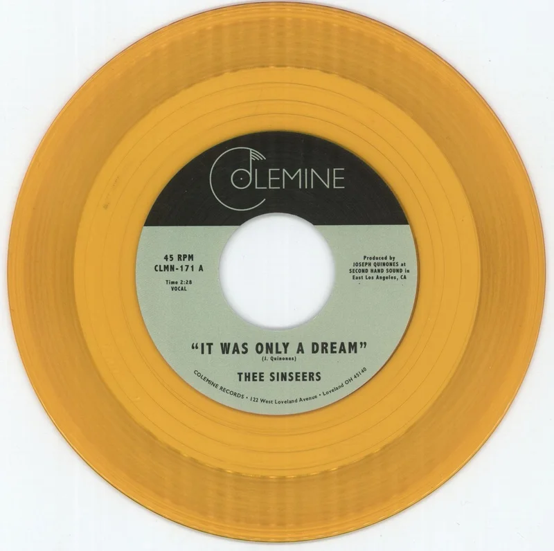 Thee Sinseers It Was Only A Dream - Gold Vinyl US 7" vinyl
