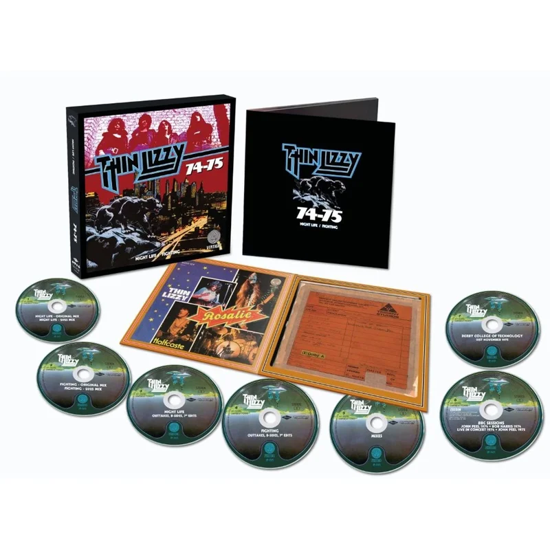 Thin Lizzy 74-75 Night Life | Fighting - Super Deluxe 7-CD Edition - Sealed UK Cd album box set