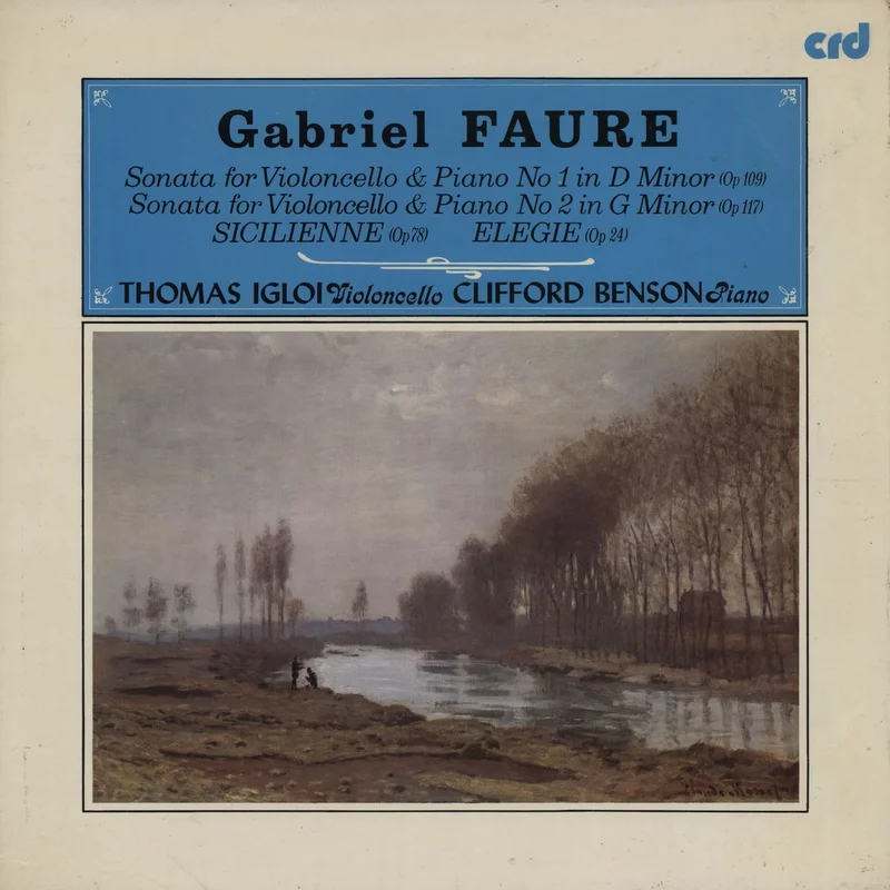 Thomas Igloi Gabriel Faur: 'Cello Sonatas UK Vinyl LP