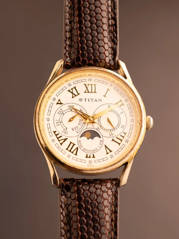 Titan Triple Calender Moon Phase New Edition (Ref. 1487YAB) (38mm; Quartz)