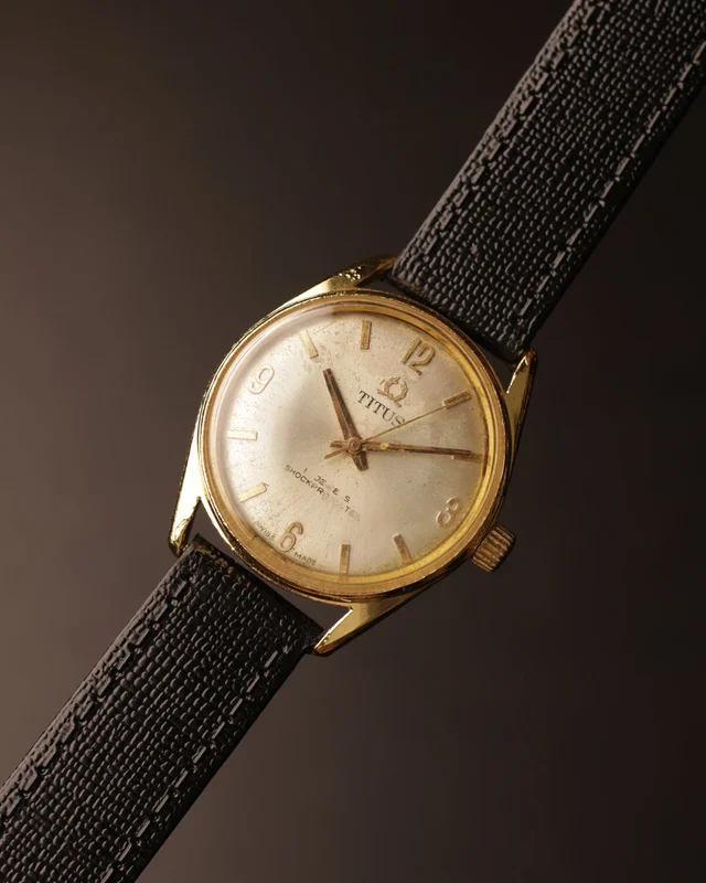 Titus Vintage Gold-Tone Manual Wind Watch | 17 Jewels Swiss Made