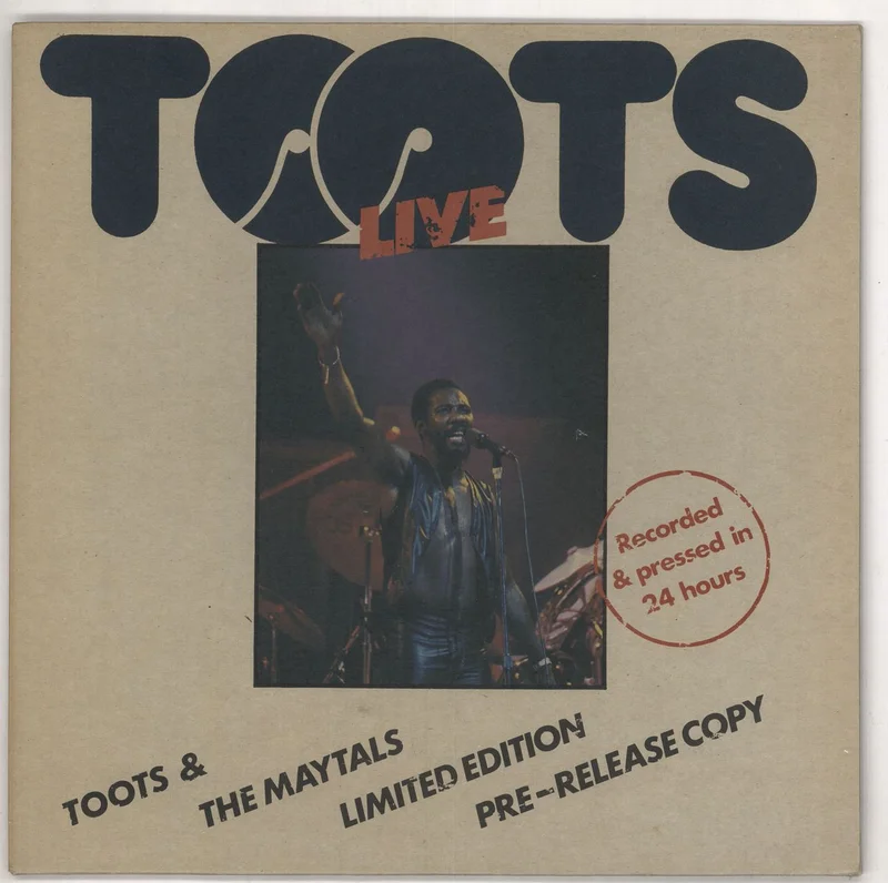 Toots & The Maytals Live - Limited Edition Pre-Release UK Promo Vinyl LP