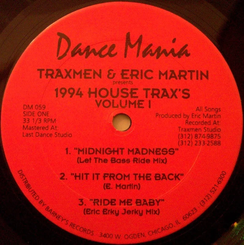 Traxmen, Eric Martin - 1994 House Trax's Volume I