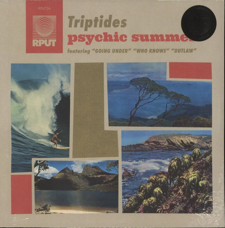 Triptides Psychic Summer - Blue, Gold & Red Striped Vinyl - Sealed French Vinyl LP