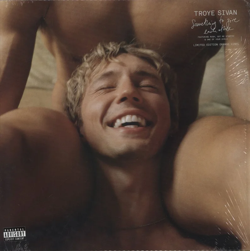 Troye Sivan Something To Give Each Other - Orange Vinyl + Autographed Postcard UK Vinyl LP