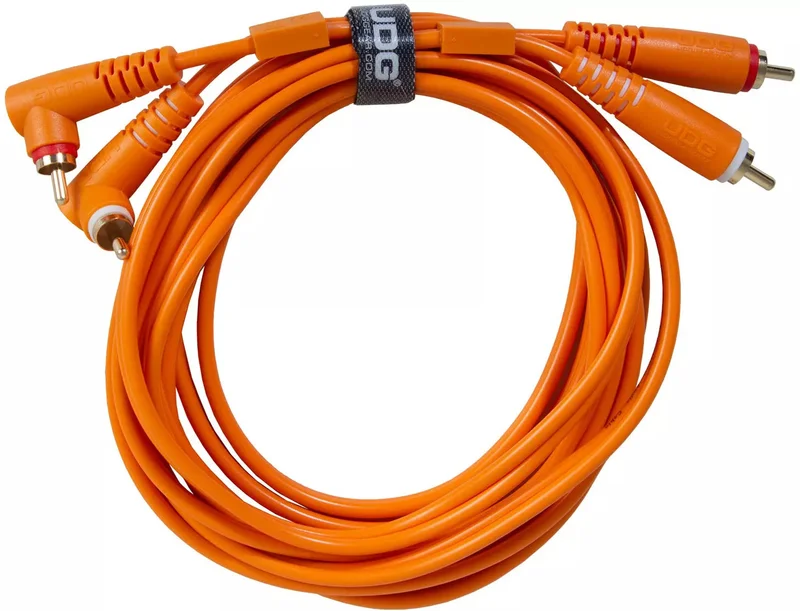 UDG - U97005OR 3M RCA Straight - RCA Angled Audio Cable Orange [Audio Cable]