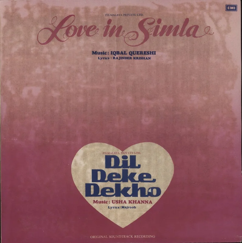 Usha Khanna Dil Deke Dekho / Love In Simla Indian Vinyl LP