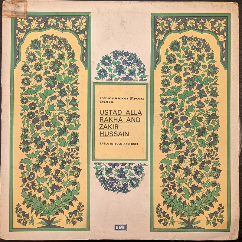Ustad Alla Rakha and Zakir Hussain - Percussion From India (Tabla In Solo And Duet) ( (Used Vinyl - VG+) NJ Marketplace