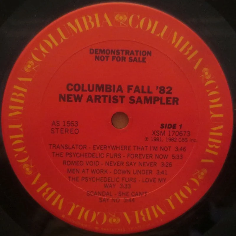 Various - Columbia Fall '82 New Artists Sampler