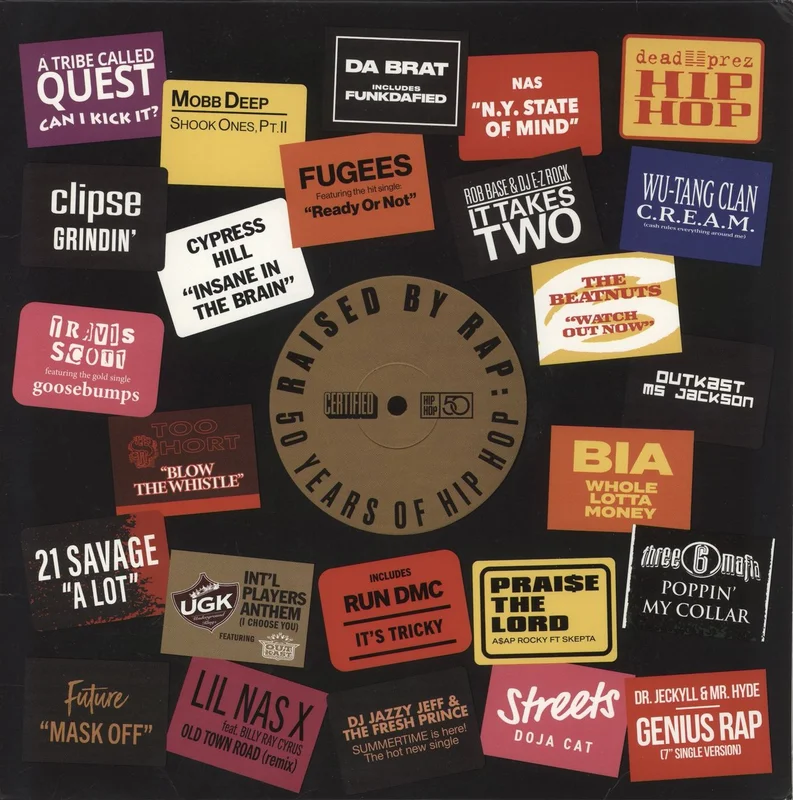Various-Hip Hop & Rap Raised By Rap: 50 Years Of Hip Hop UK 2-LP vinyl set