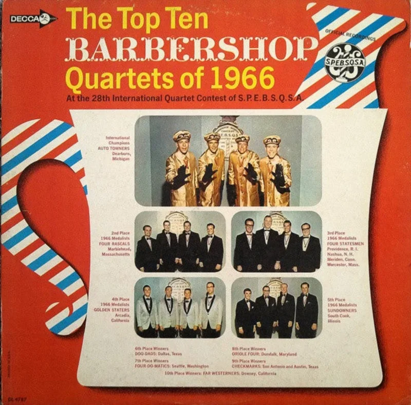 Various - The Top Ten Barbershop Quartets Of 1966