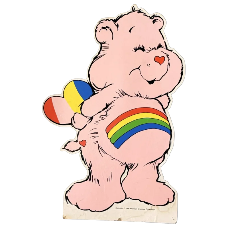 Vintage 86 Care Bear Cut Out Poster