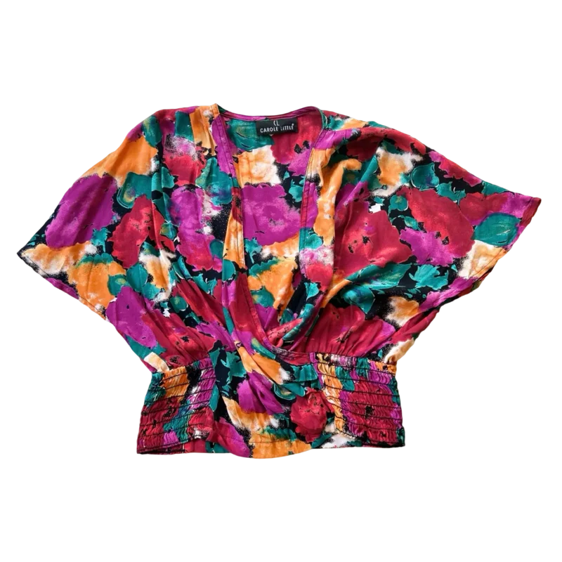 Vintage 90s Carole Little Floral Top