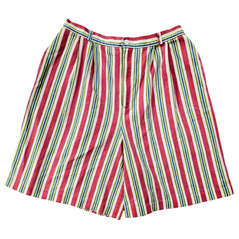 Vintage 90s Striped Dad Shorts