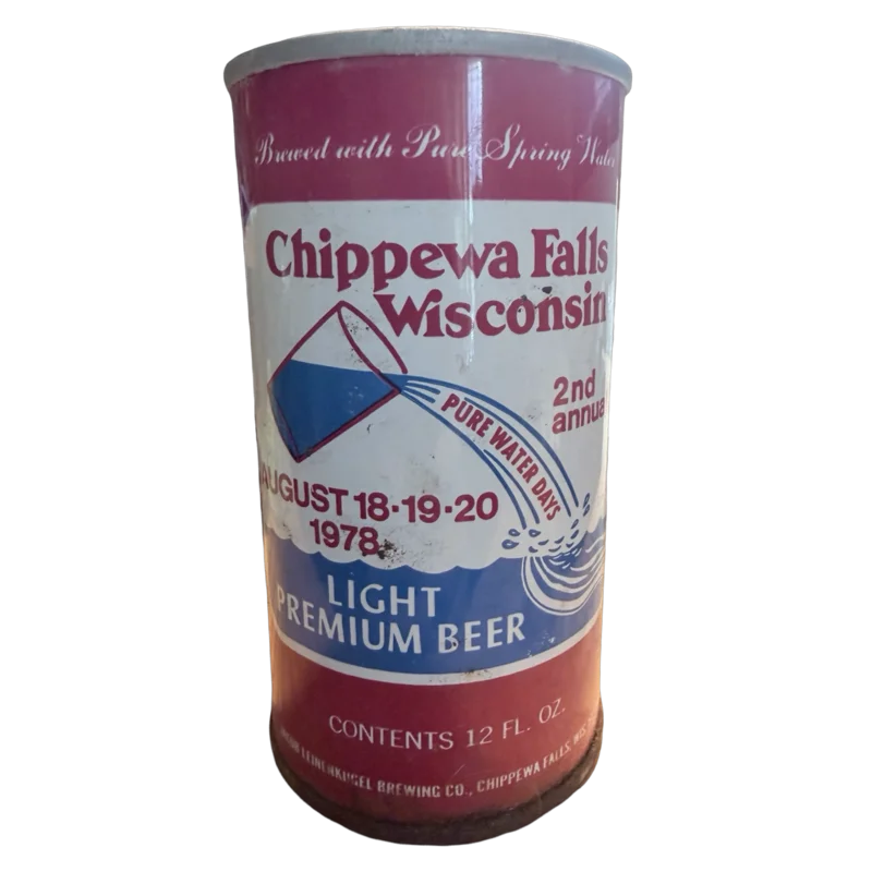 Vintage Chippewa Falls WI Commemorative Pull Top Beer Can 1978