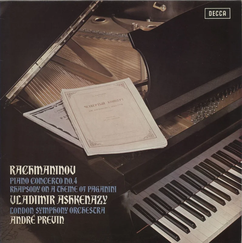 Vladimir Ashkenazy Rachmaninov: Piano Concerto No. 4 / Rhapsody On A Theme Of Paganini UK Vinyl LP