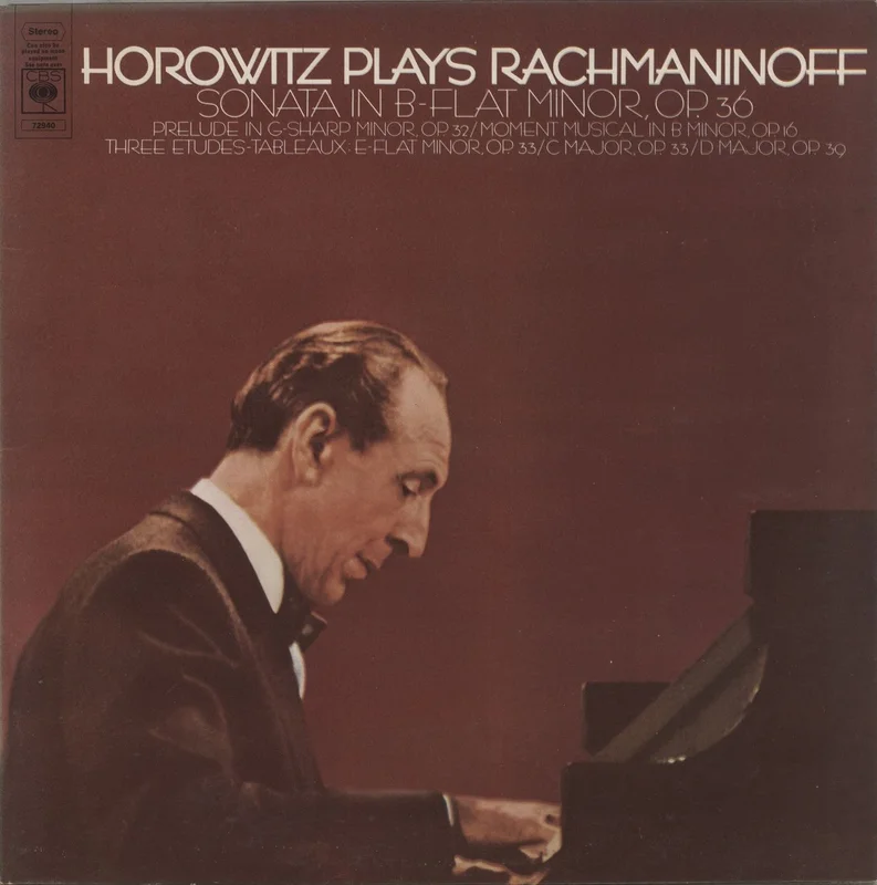 Vladimir Horowitz Horowitz Plays Rachmaninoff UK Vinyl LP