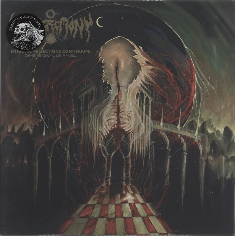 VoidCeremony Entropic Reflections Continuum: Dimensional Unravel - Bone, Blood Red, Olive/Kelly Green and Cyan US Vinyl LP