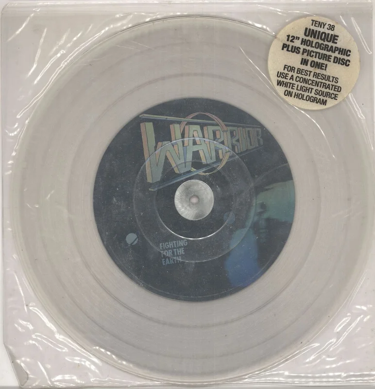 Warrior (Rock) Fighting For The Earth - Clear vinyl UK 12" vinyl