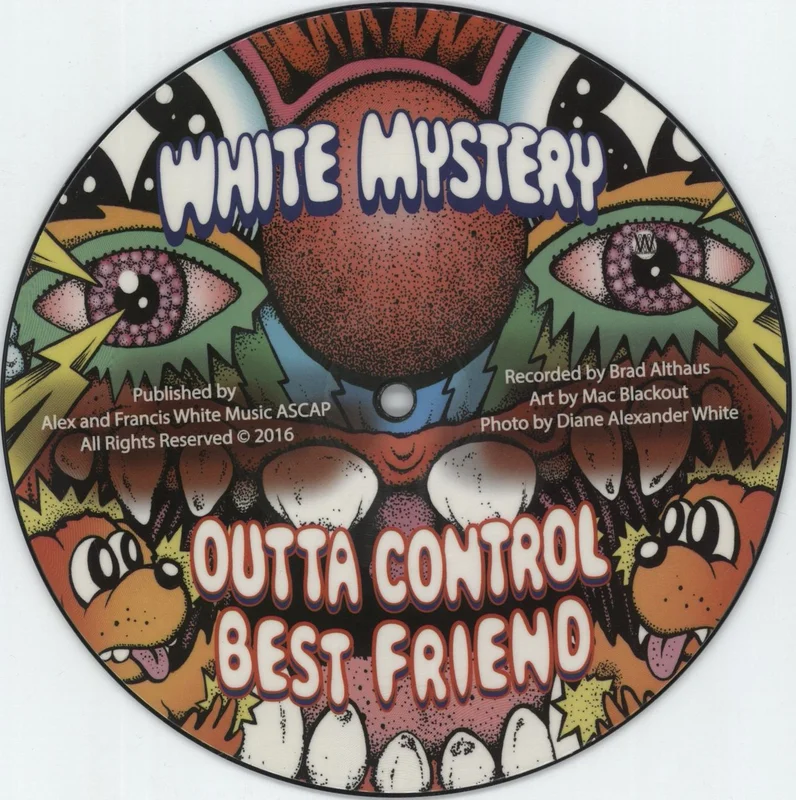 White Mystery Outta Control US 7" picture disc