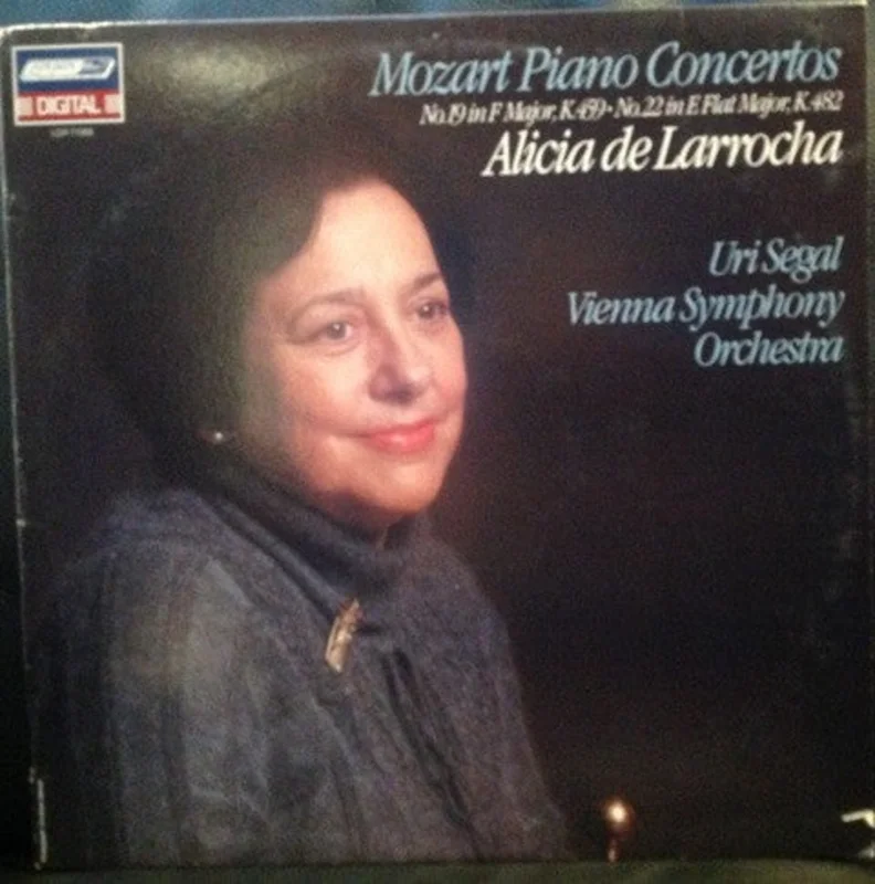 Wolfgang Amadeus Mozart, Alicia De Larrocha, Uri Segal, Wiener Symphoniker - Piano Concertos No.19 In F Major, K.459 No.22 In E Flat Major, K.482