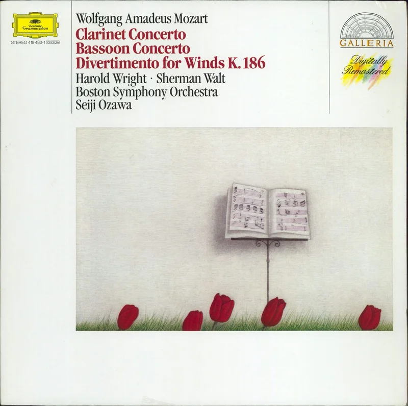 Wolfgang Amadeus Mozart Clarinet Concerto / Bassoon Concerto / Divertimento For Winds K.186 German Vinyl LP
