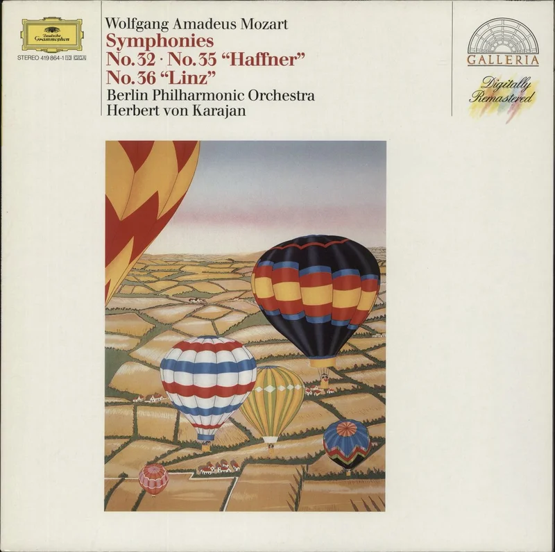 Wolfgang Amadeus Mozart Symphonies No. 32, No. 35 "Haffner", No. 36 "Linzer" German Vinyl LP