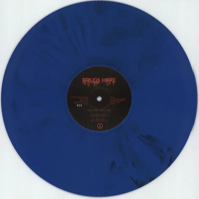 Wtchcrft Drugs Here - 180gm Blue & Black Marbled Vinyl UK 12" vinyl