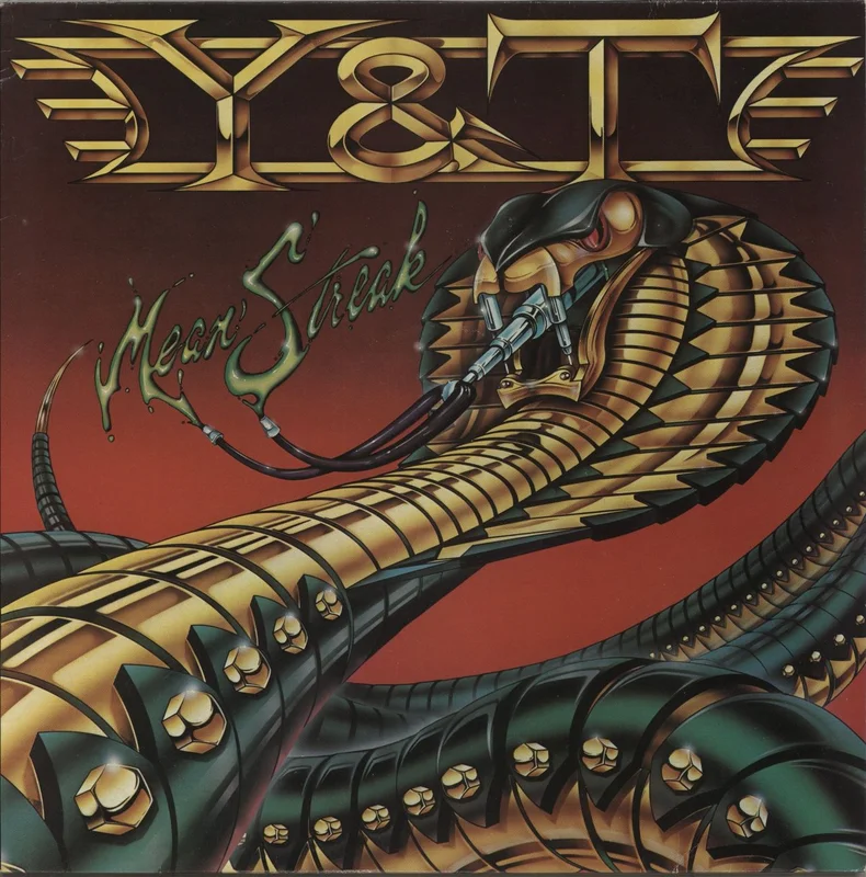 Y&T Mean Streak - Gold Promo Stamped Sleeve UK Vinyl LP