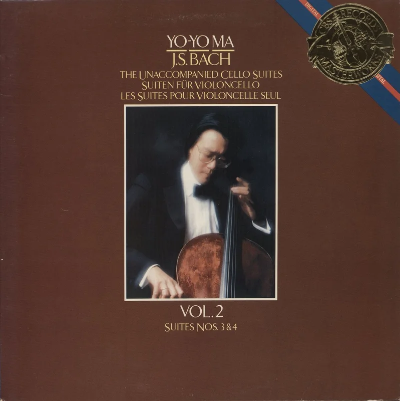 Yo-Yo Ma The Unaccompanied Cello Suites Vol.2 - Suites Nos. 3 & 4 US Vinyl LP