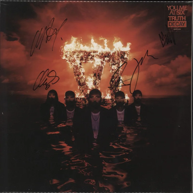 You Me At Six Truth Decay - Red Vinyl + Autographed UK Vinyl LP