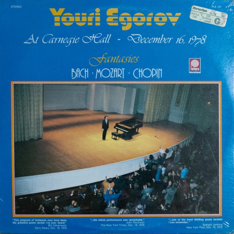 Youri Egorov, Johann Sebastian Bach, Wolfgang Amadeus Mozart, Frdric Chopin - Youri Egorov At Carnegie Hall - December 16,1978 - Fantasies, Bach, Mozart, Chopin